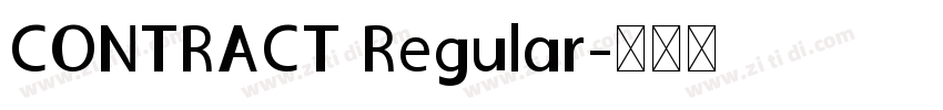 CONTRACT Regular字体转换